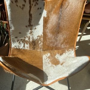 MCM butterfly chair and goat hide cover